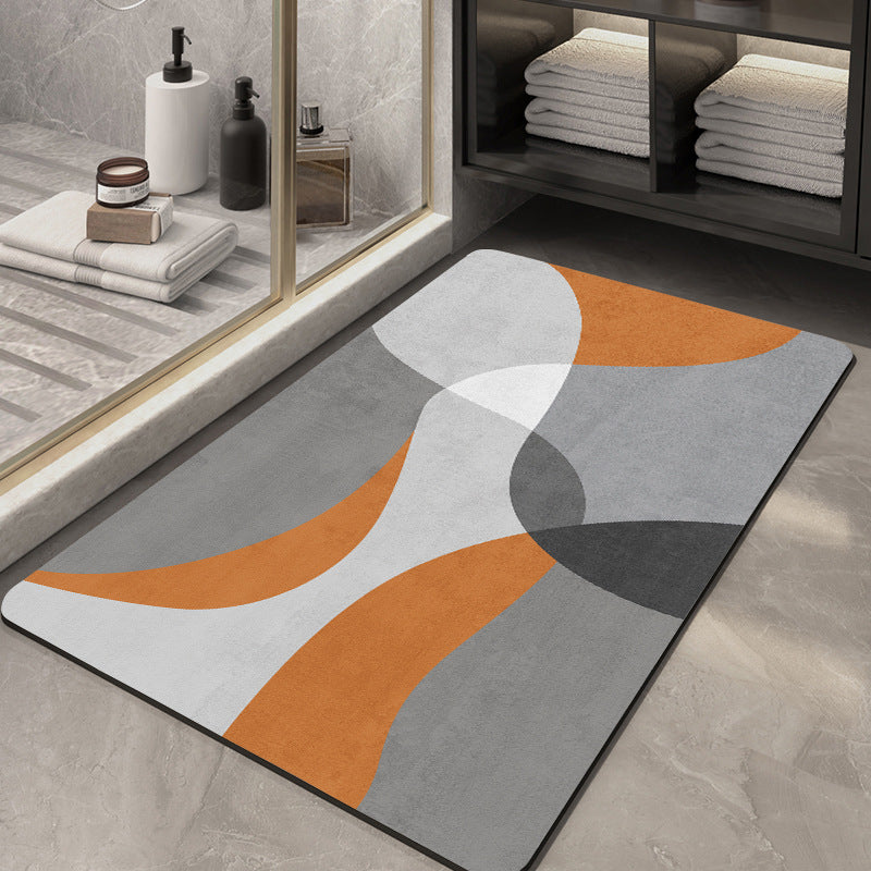 Abstract Pattern Non-Slip Bath Mat