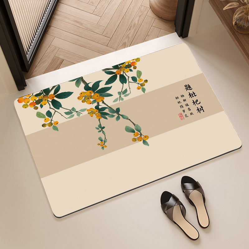 Artistic Floral Bath Mat