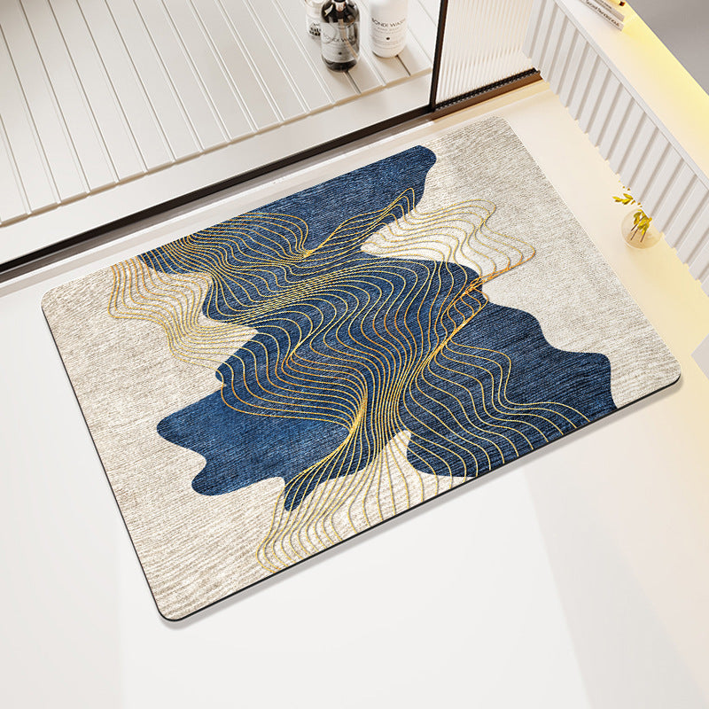 Floral Print Bath Mat