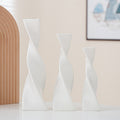 Twisted Contemporary Ceramic Vase Set