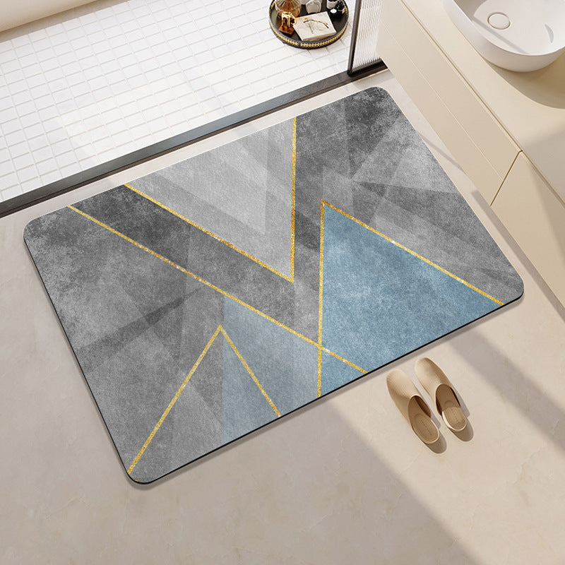 Orange-Themed Bathroom Mat
