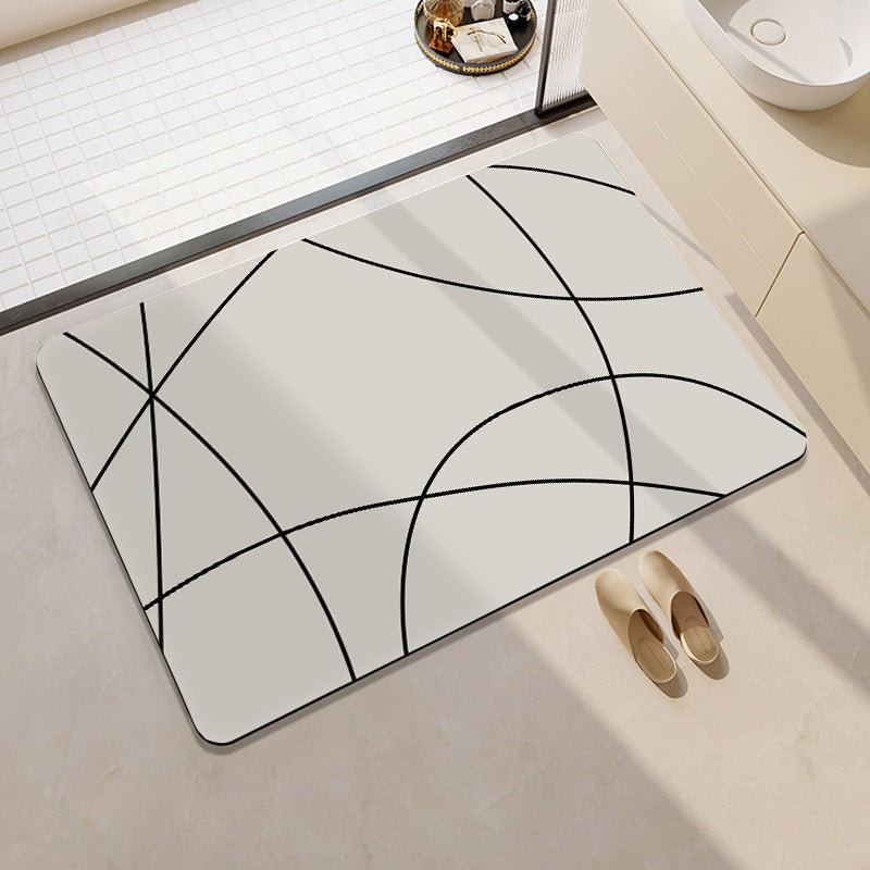 Geometric Pattern Soft Memory Foam Bath Mat