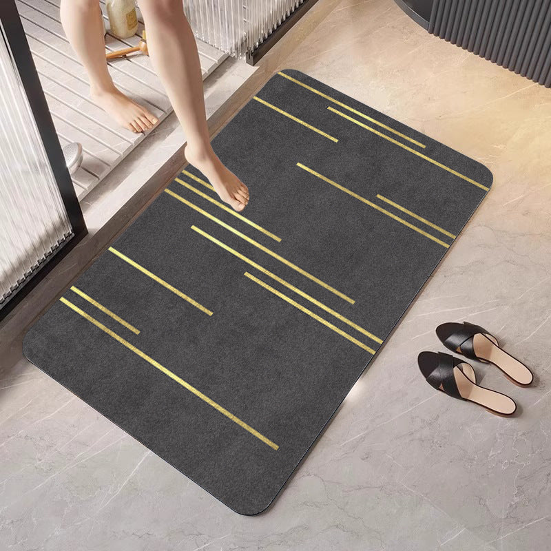 Geometric Patterned Bathroom Mat