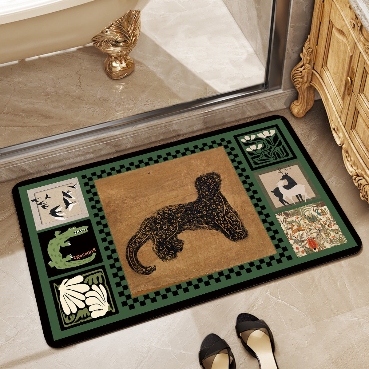 Decorative Vintage Pattern Bath Mat