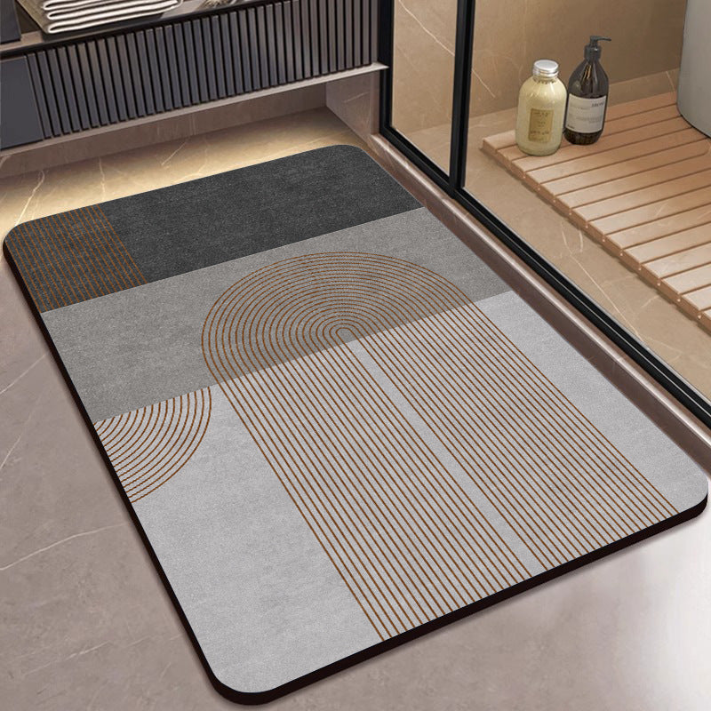 Geometric Patterned Bathroom Mat