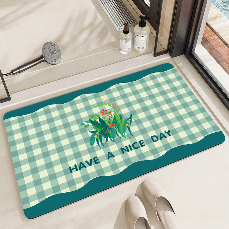 Stylish Floral Patterned Comfort Bath Mat