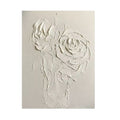 Textured Floral Relief Wall Artwork