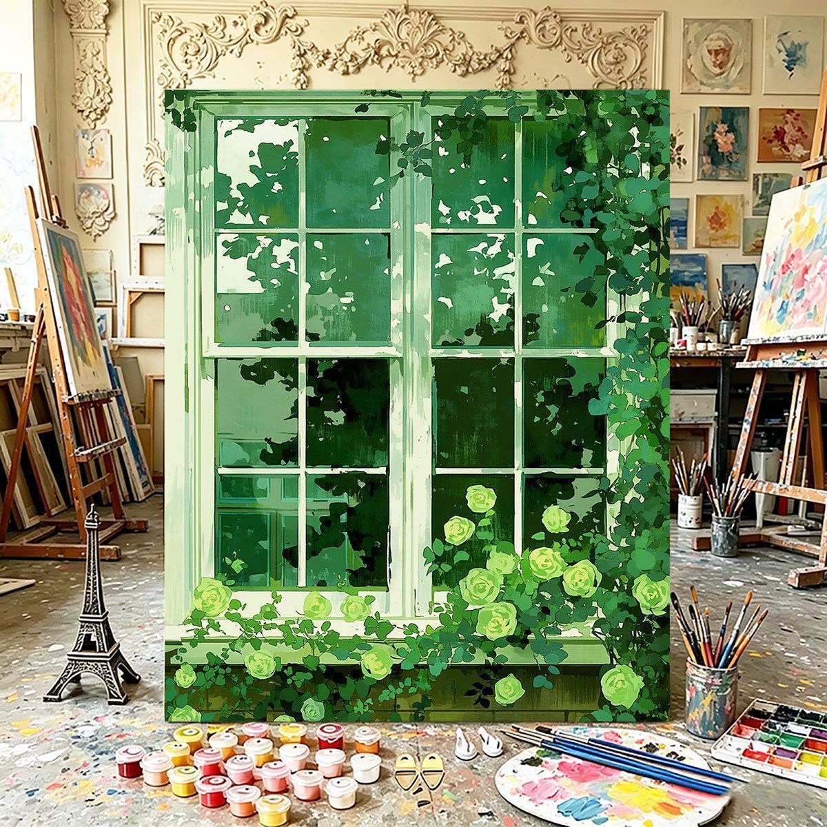 Botanical Window Canvas Art Meroci