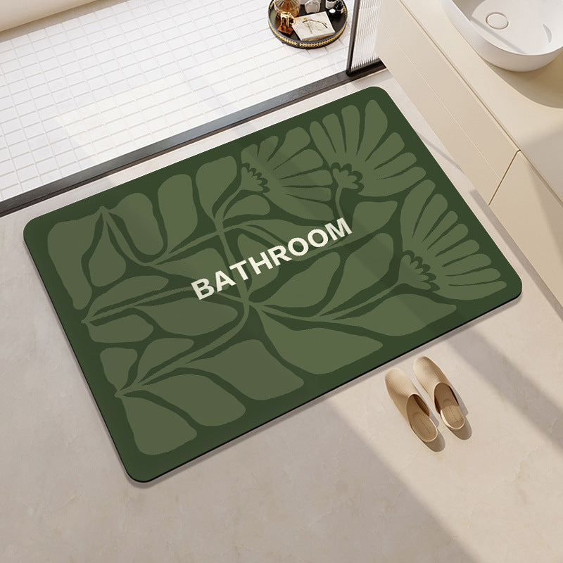 Decorative Floral Bathroom Mat