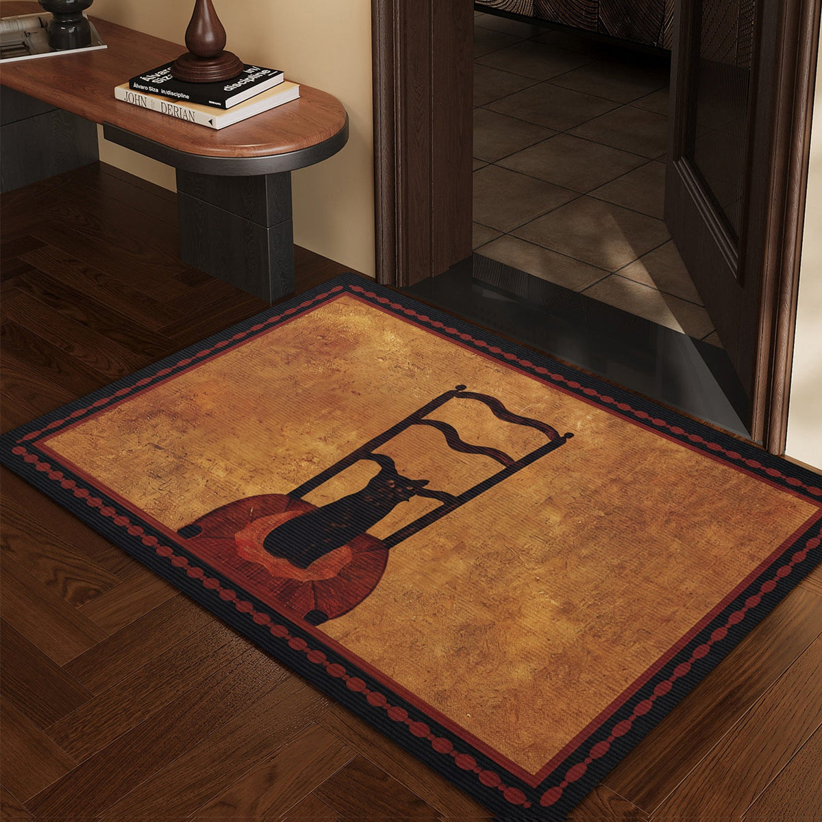Artistic Elephant-Themed Welcome Mat