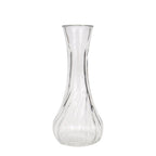Handblown glass bud vase with fluted neck and weighted base