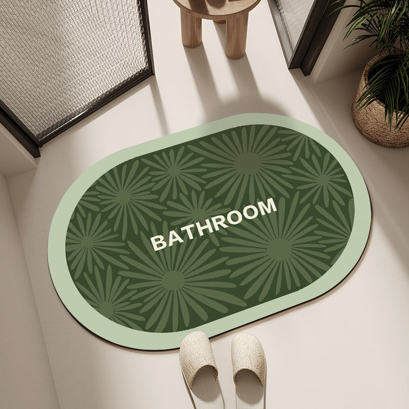Decorative Floral Bathroom Mat