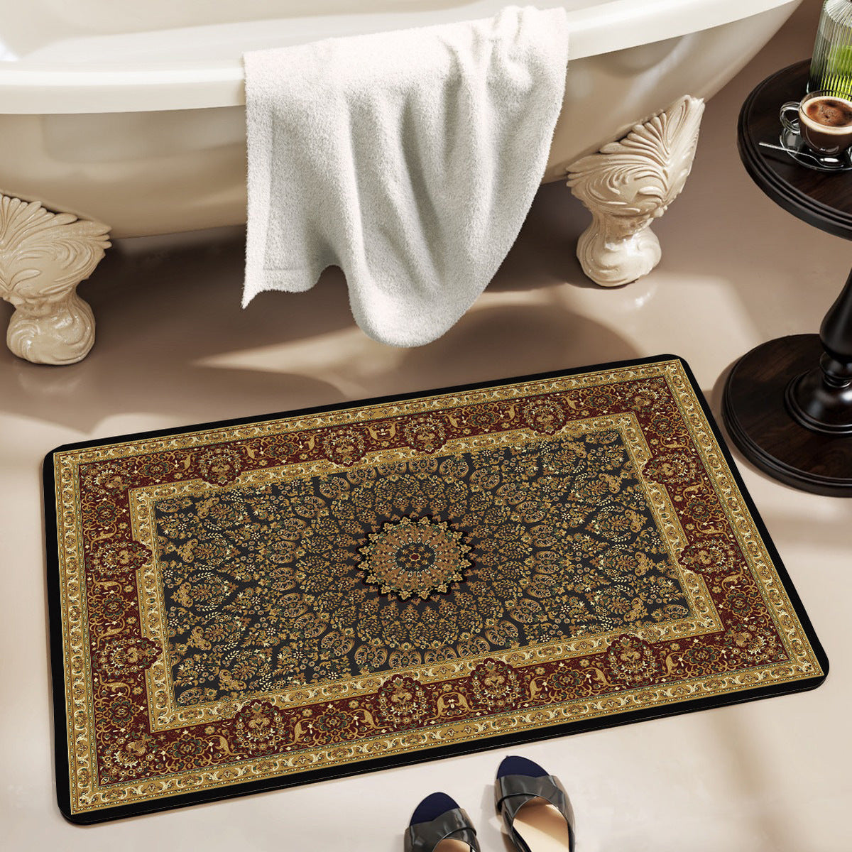 Vintage Floral Decorative Bath Mat