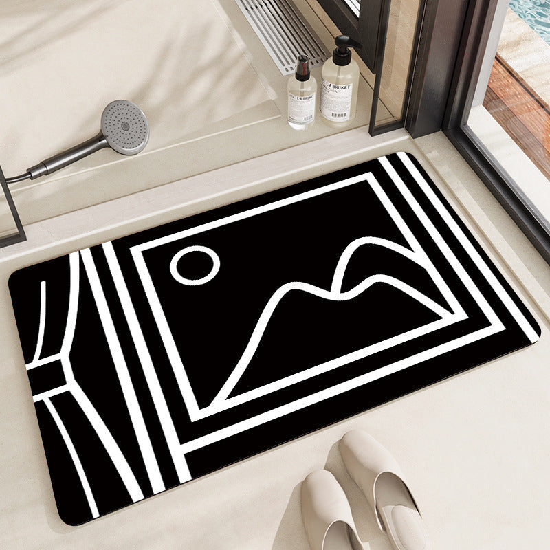 Playful Cow-Themed Bathroom Mat