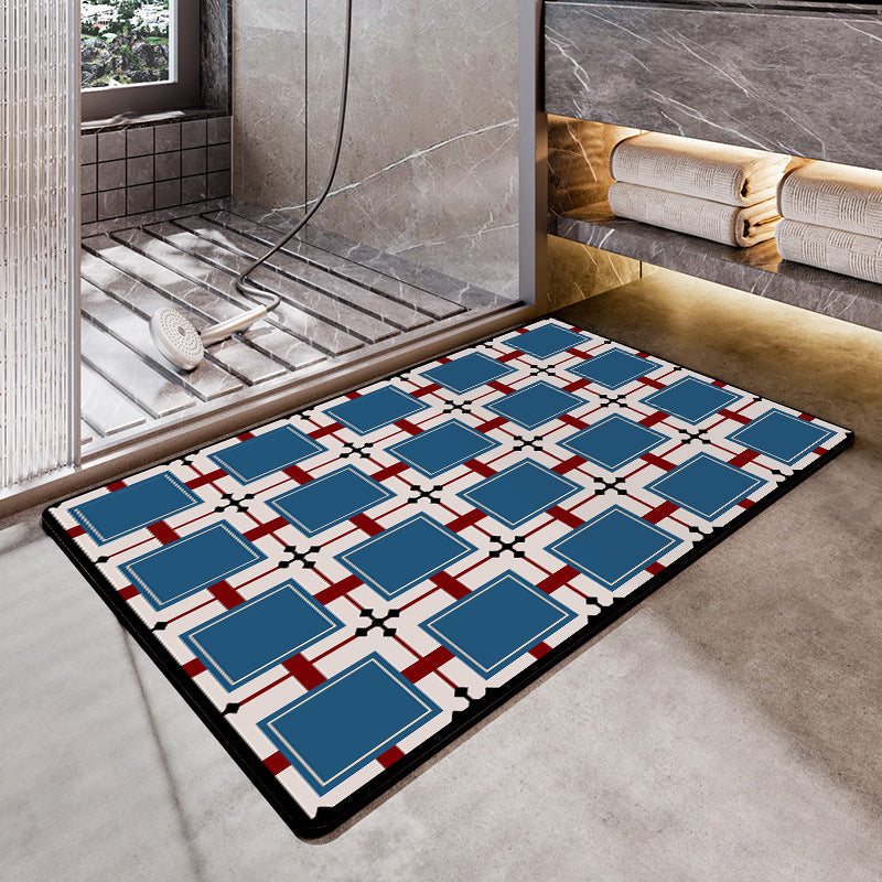 Geometric Pattern Bath Mat