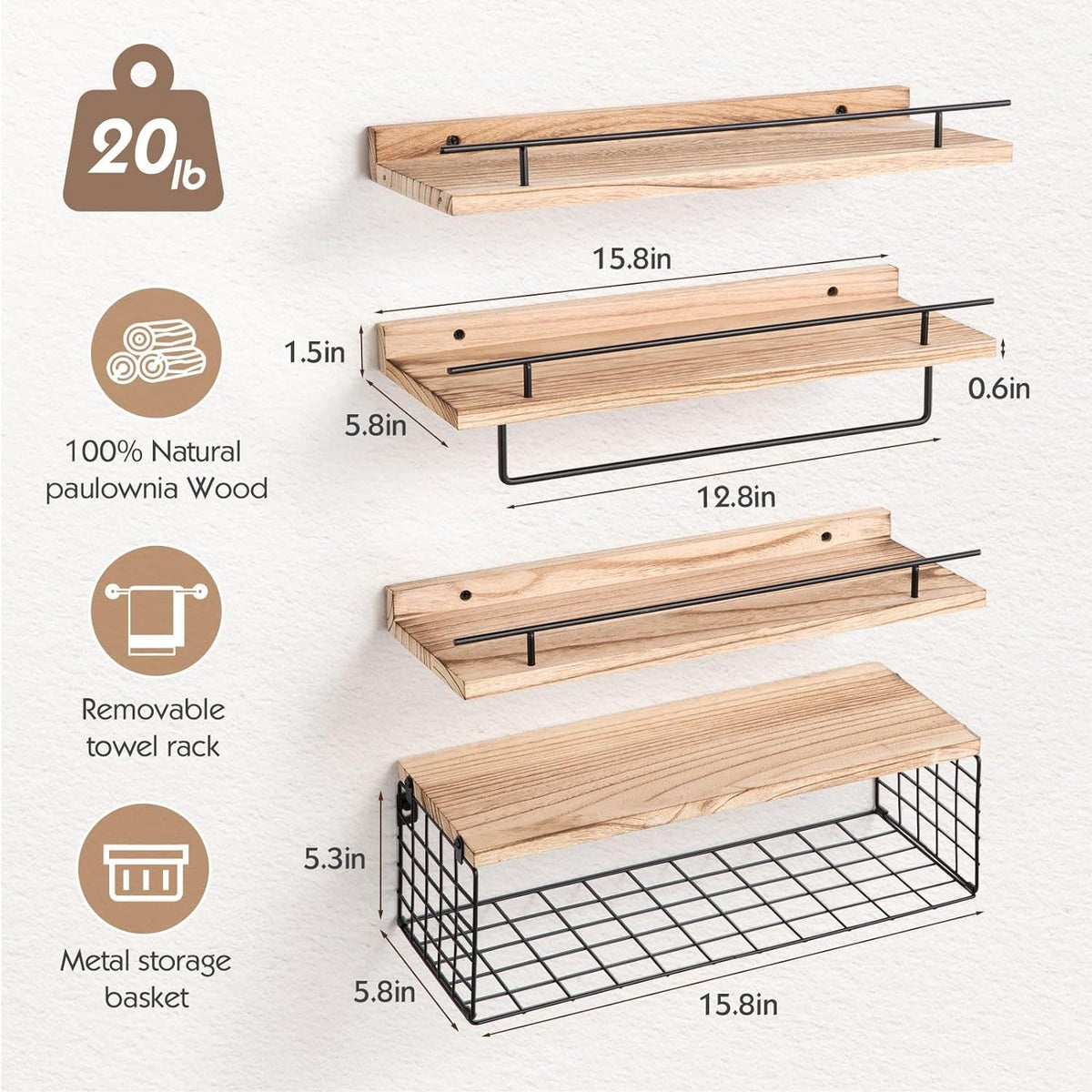 Wall Shelf Set