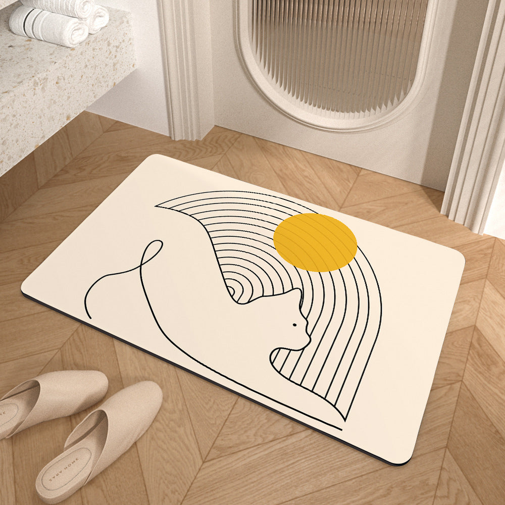 Geometric Patterned Anti-Fatigue Bath Mat