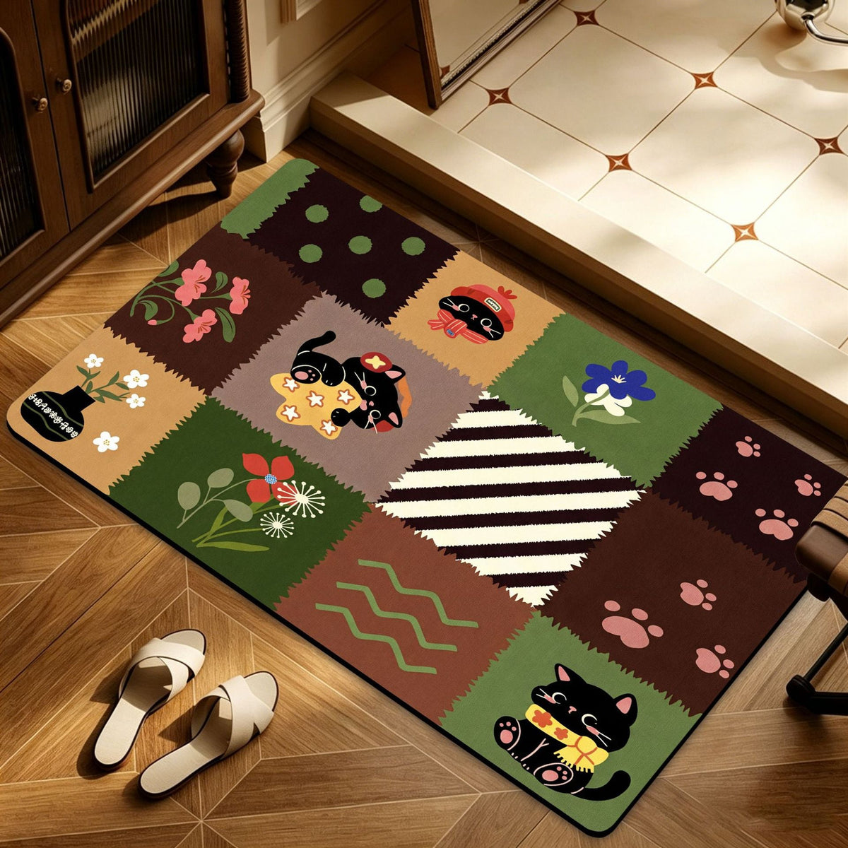 Heart Pattern Decorative Bath Mat