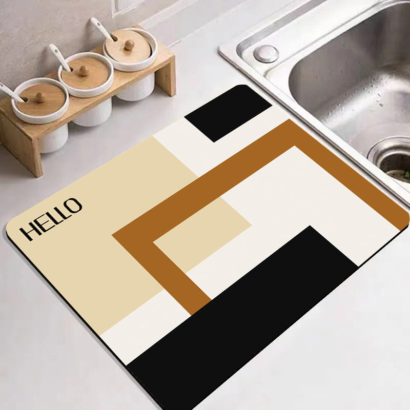 Cute Cartoon Food-Themed Kitchen Mat