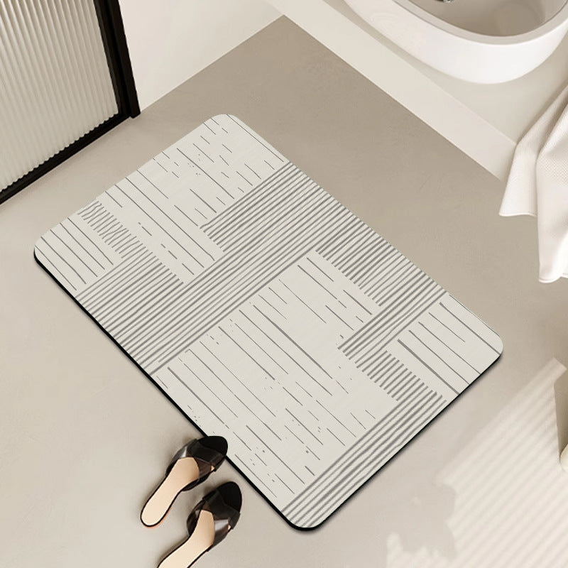 Geometric Pattern Soft Memory Foam Bath Mat