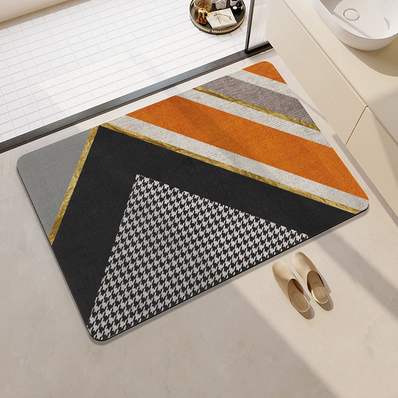 Playful Citrus-Themed Bathroom Mat