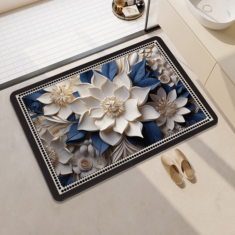 Playful Citrus-Themed Bathroom Mat