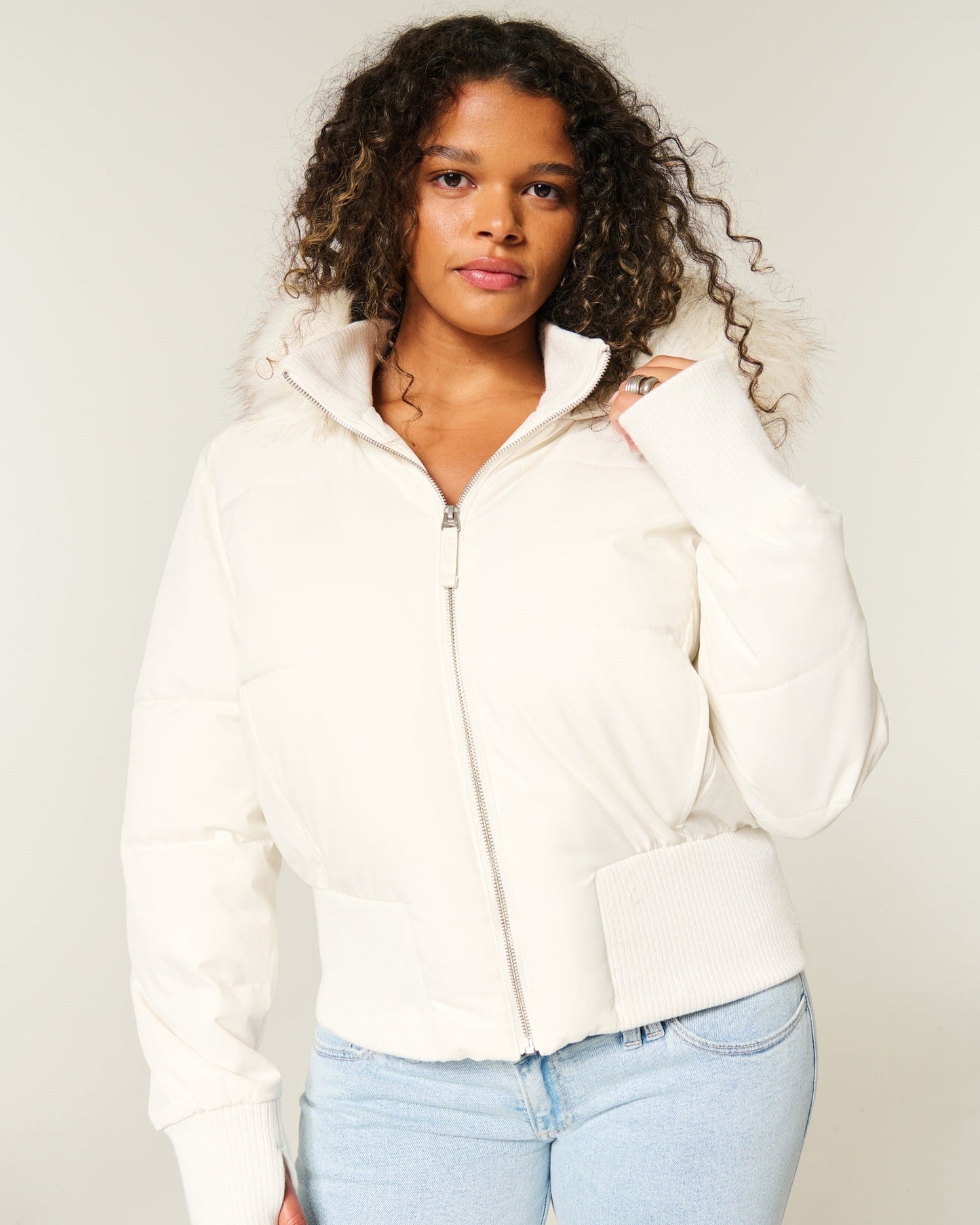 Sylis Quilted Winter Jacket with Detachable Hood and Elastic Cuffs Heidi Fashion