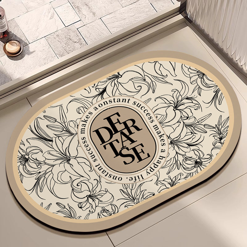 Floral Patterned Bath Mat