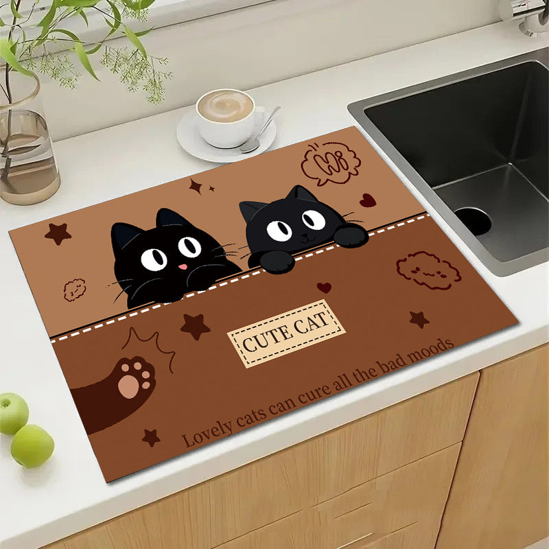 Cute Cartoon Dog Kitchen Mat