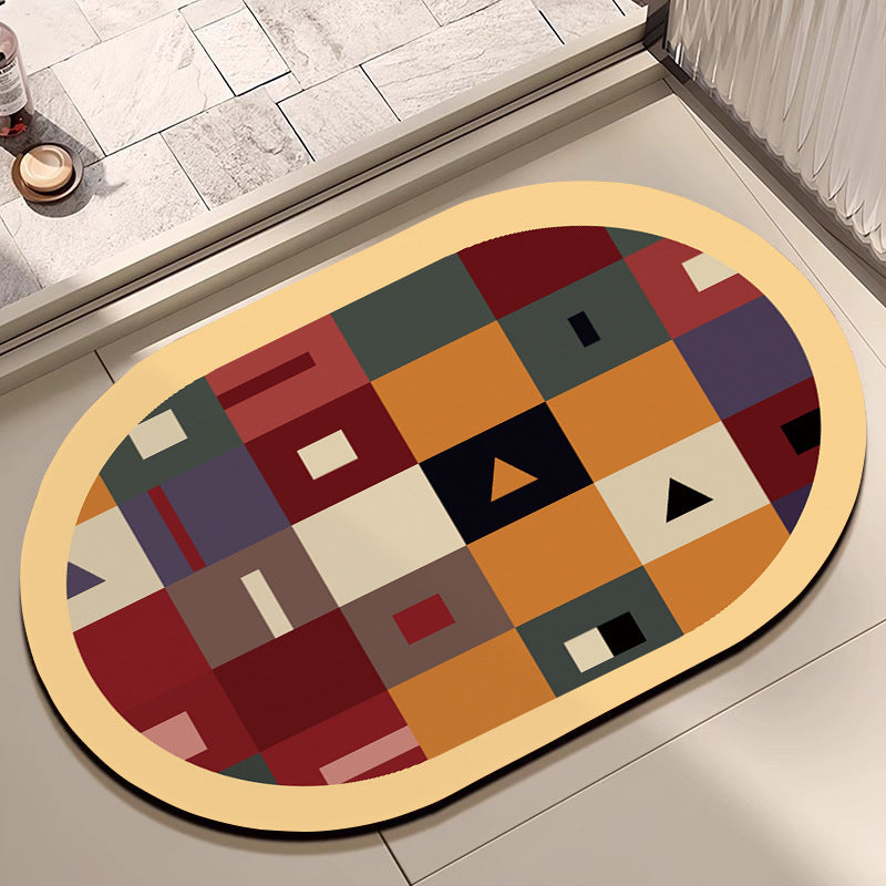 Geometric Pattern Bath Mat