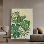 Textured Botanical Canvas Wall Art