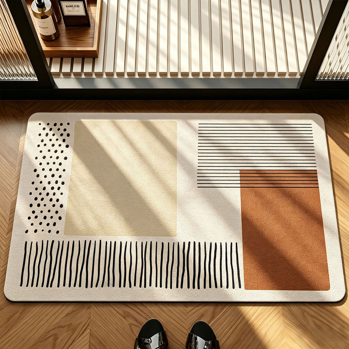 Abstract Geometric Design Bath Mat