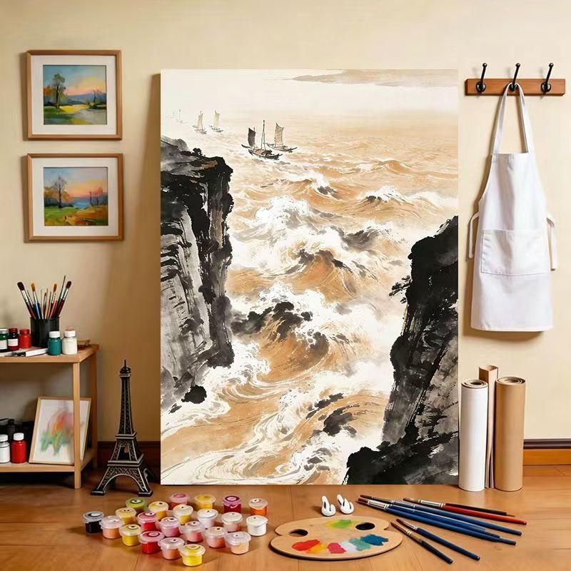 Scenic River Canvas Art Print Meroci