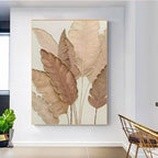 Textured Botanical Relief Canvas Art