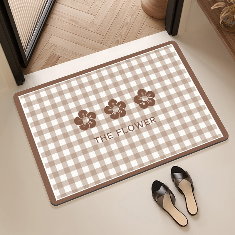 Stylish Floral Patterned Comfort Bath Mat