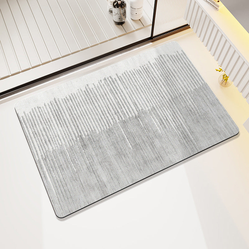 Plush Geometric Bath Mat