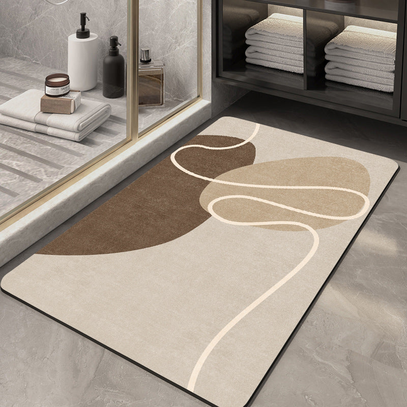 Abstract Pattern Non-Slip Bath Mat
