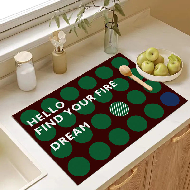 Playful Textured Kitchen Mat