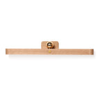 Minimalist Floating Wall Lamp with Brass Ball Accent in Solid Beech Wood