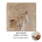 Horse-Themed Abstract Canvas Artwork