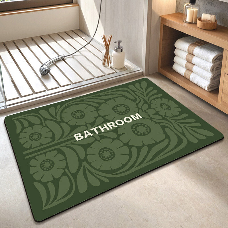 Decorative Floral Bathroom Mat