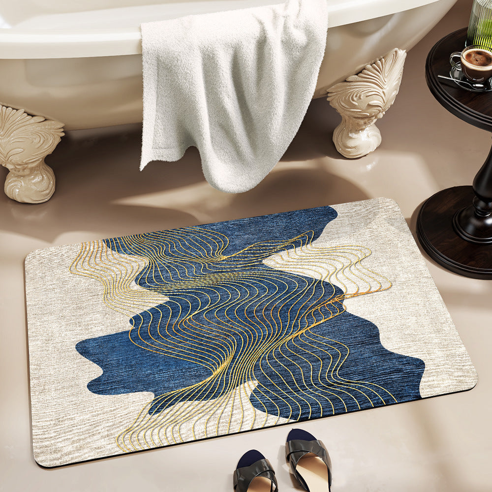 Elegant Monogrammed Bathroom Mat