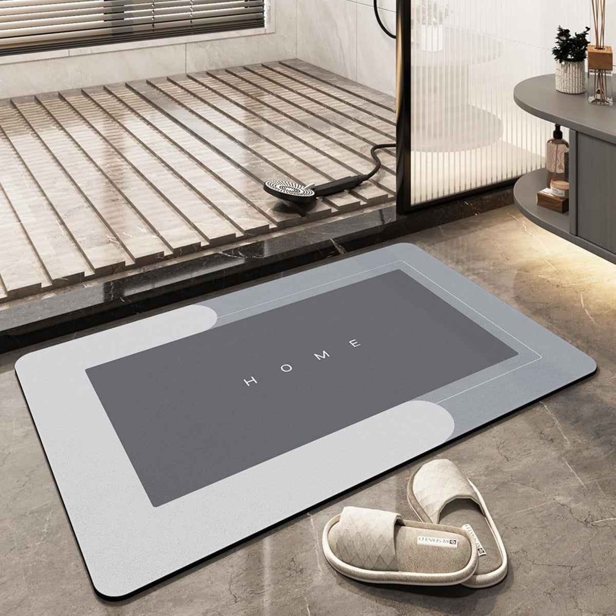 Modern Geometric Bathroom Mat