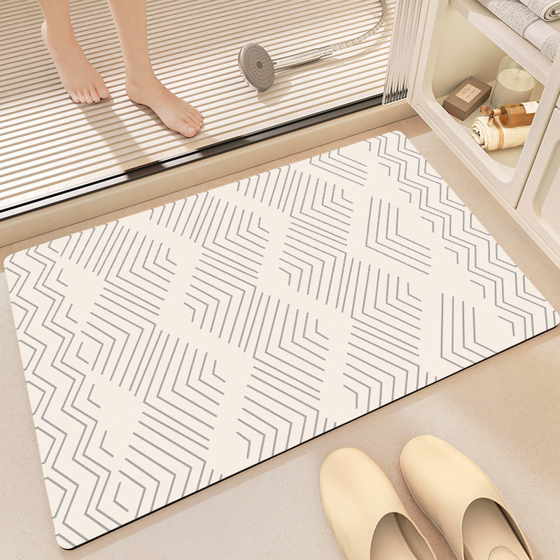 Artistic Cat-Themed Bath Mat