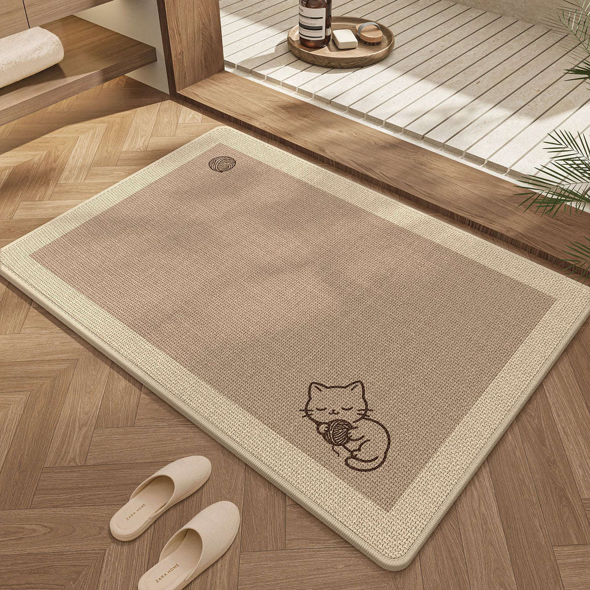 Cute Cat Design Bath Mat