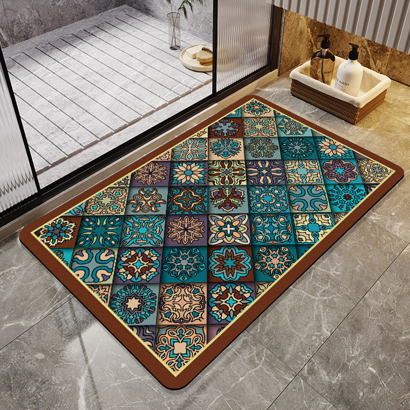 Decorative Vintage Pattern Bath Mat