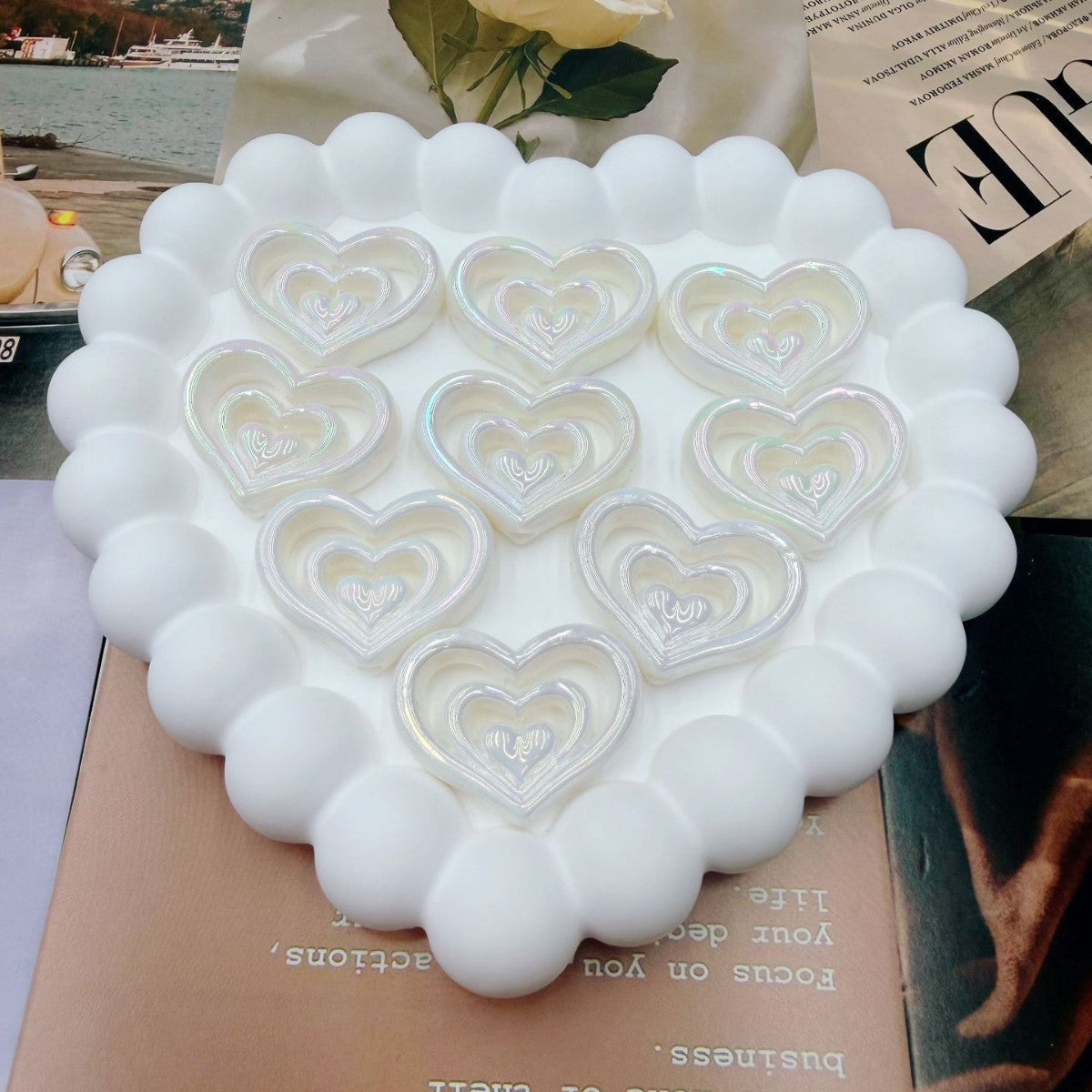 Decorative Heart-Shaped Resin Candle Holder