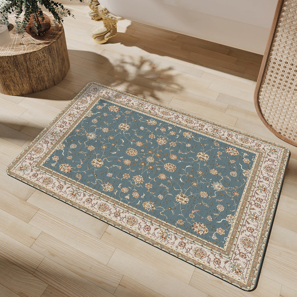 Elegant Vintage Floral Bath Mat