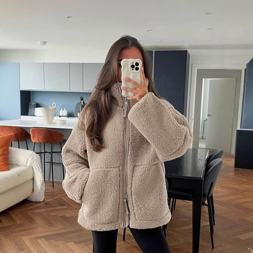 Sylis Oversized Fleece Jacket Heidi-Fashion
