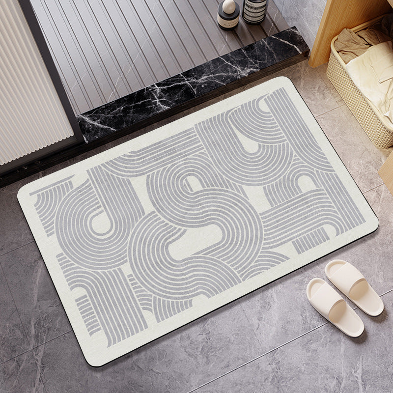Stylish Geometric Pattern Bathroom Mat